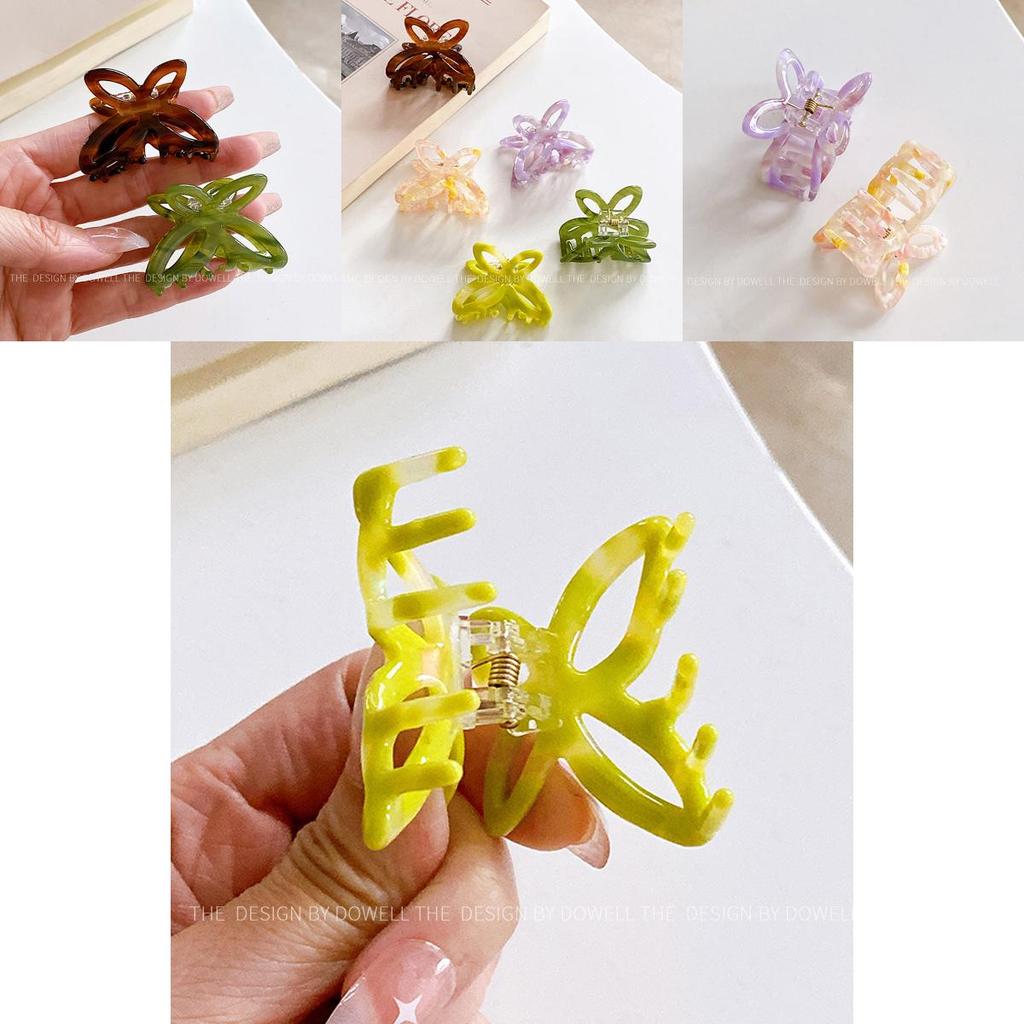Chic And Trendy Mini Butterfly Hair Claw Clip In Acetate For Fashionable Women