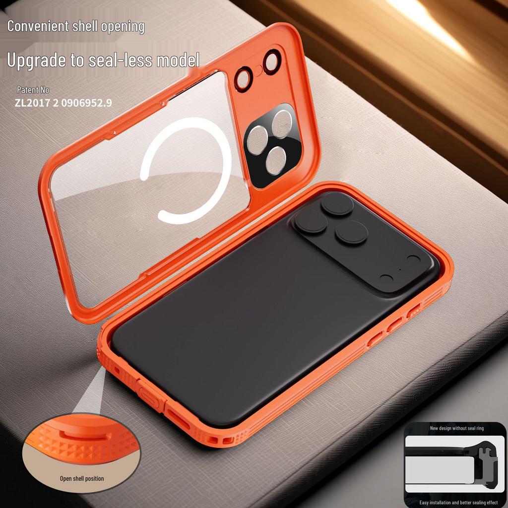 Impact Apple iPhone 17 ProMax Wasserdichte Magnetische Hülle - Rote Paprika