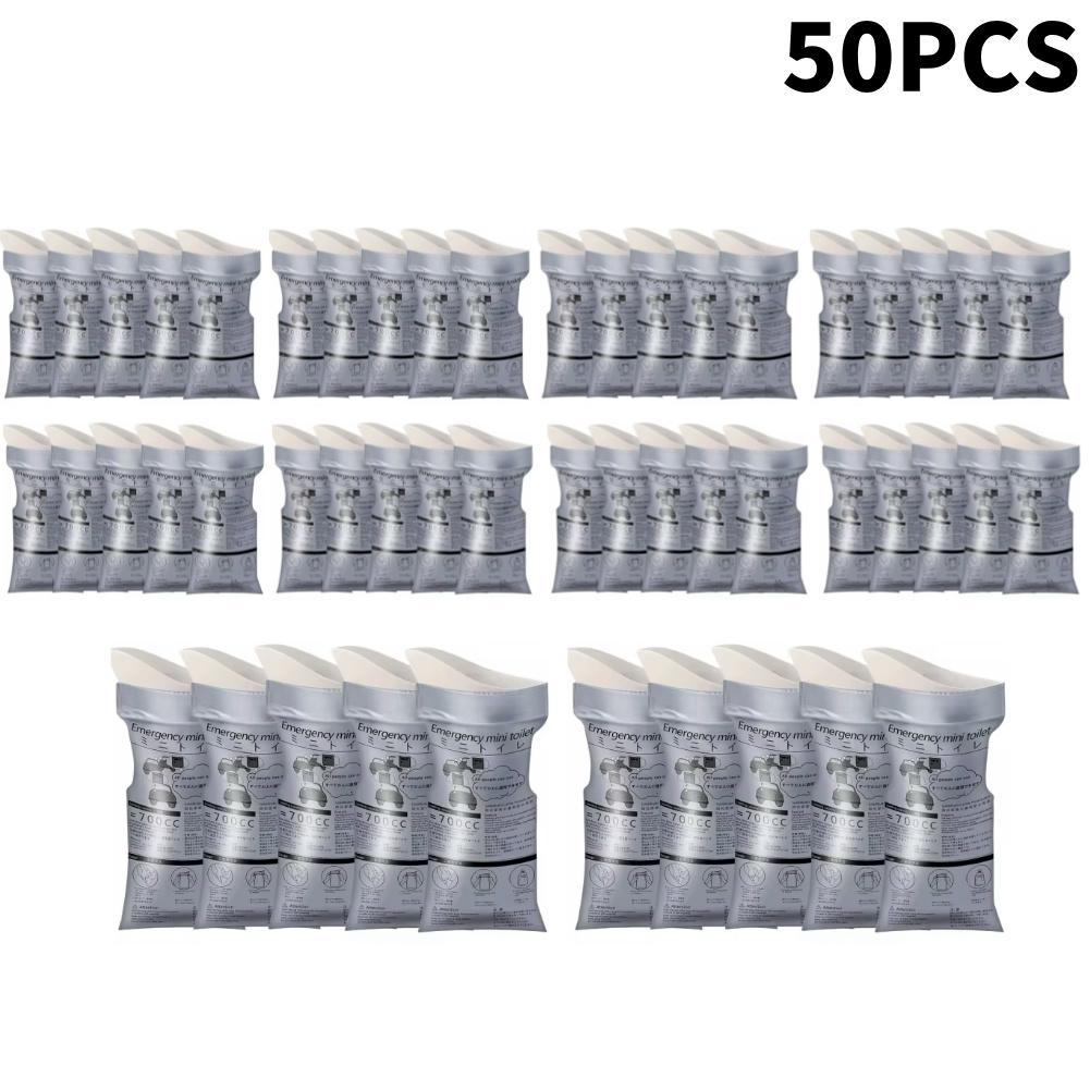 50-1PCS Camping Pee Bags Outdoor Emergency Urinate Bag Disposable Travel Mobile Toilet Portable Urinal Bag for Female Baby Male