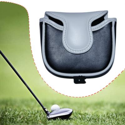 Abdeckung für Mallet Putterkopf, Hergestellt aus PU-Leder, Geschenk für, Outdoor-Sportzubehör, Wasserdicht.