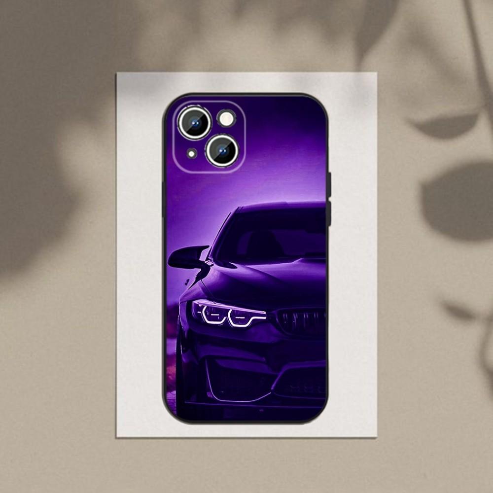B-Blue Red Car Phone Case Phone Case For Apple iPhone 15,14,13,12,11,XS,XR,X,8,7,Pro,Max,Plus,mini Silicone Black Cover