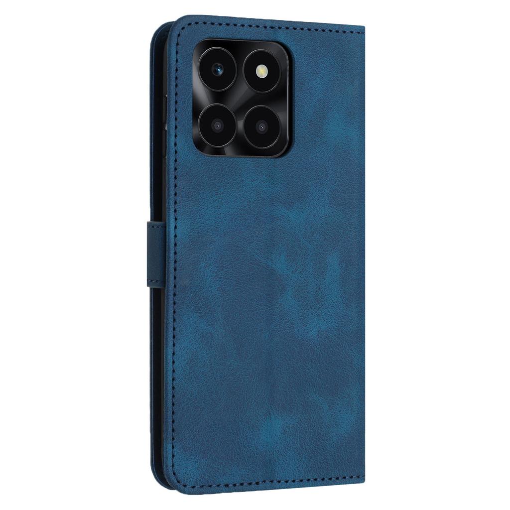 Etui Portfelowe na Honor X6c 4G/X6b 4G/X6a 4G/X5b/X5b Plus Jednokolorowe Skórzane Ochronne Etui na Telefon