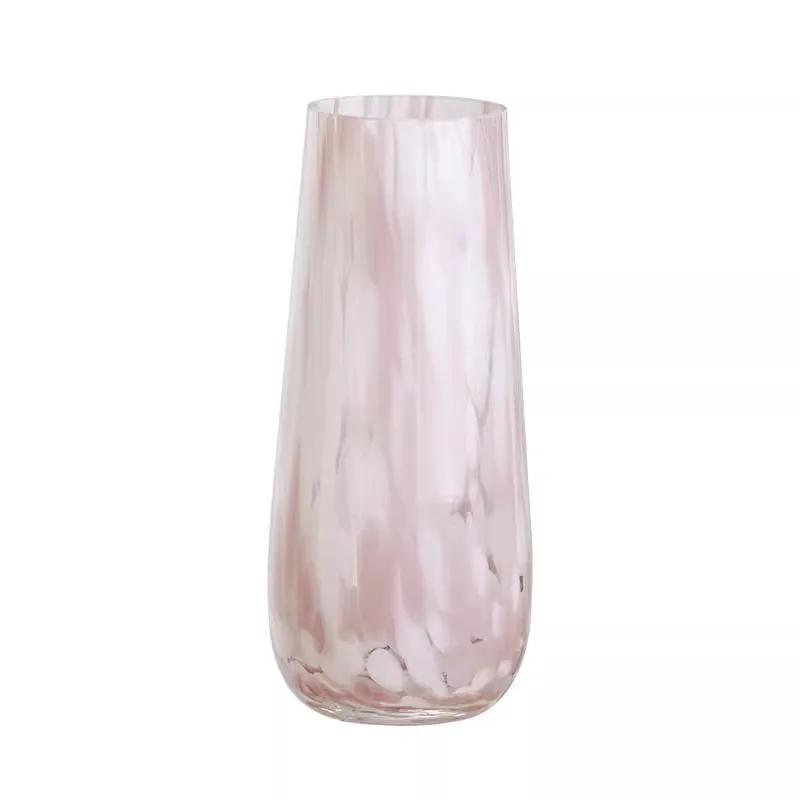 Pink Simple Glass Vase Hydroponic Household Flower Arrangement Decoration Ornament Floreros Decorativos Moderno