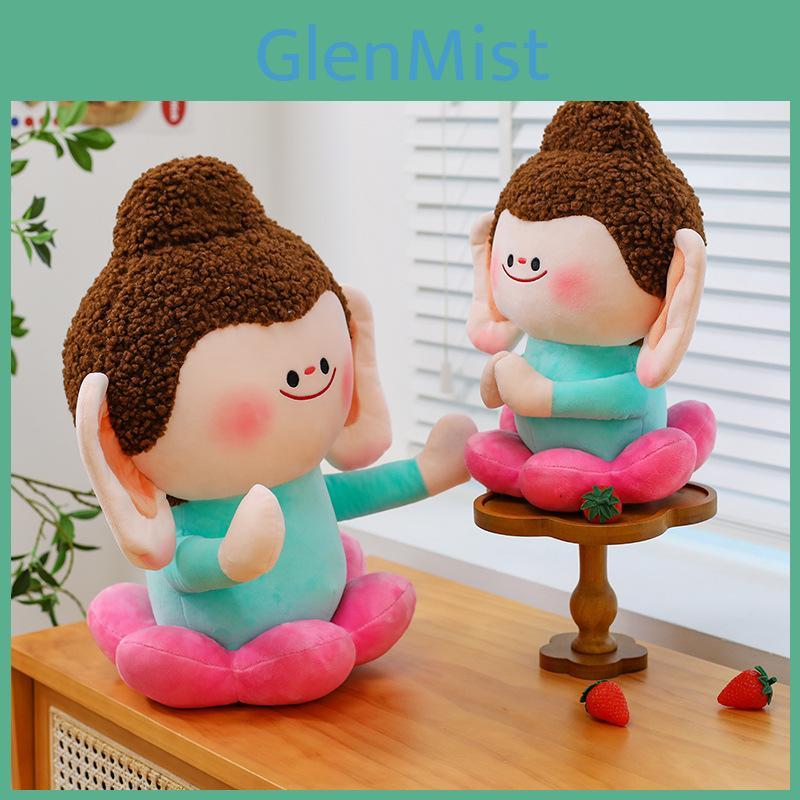 Lotus Buddha Cute Plush Doll Backpack Soft Crystal Fur Stuffed Animal Gift For Kids