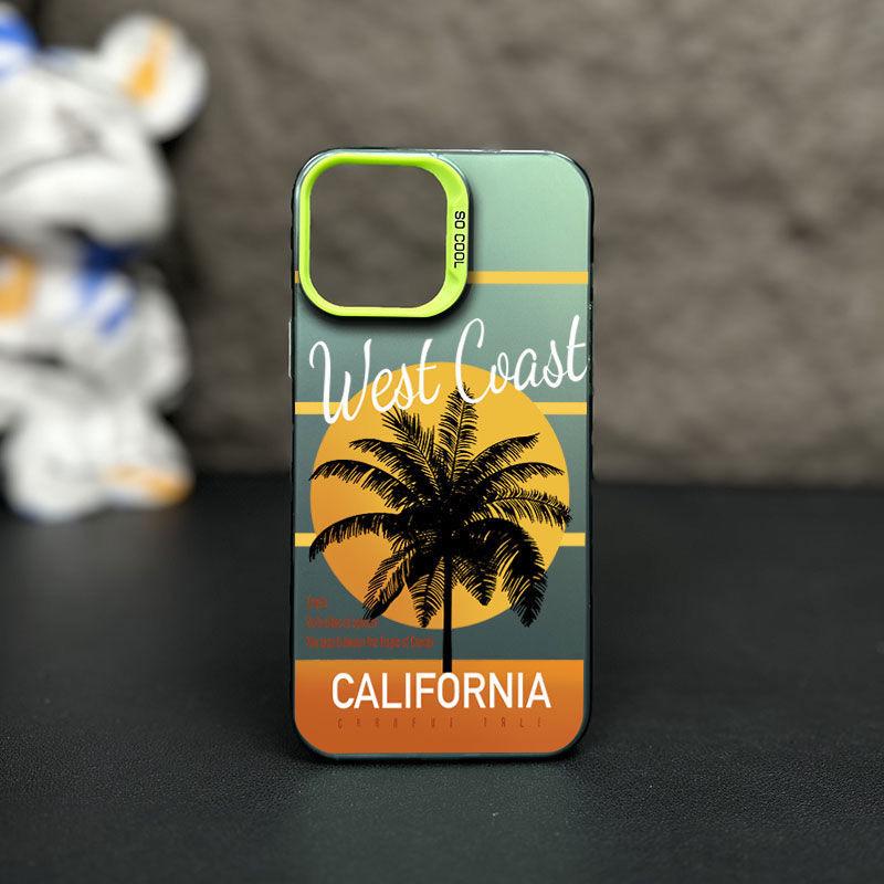Coconut Tree Sunset iPhone15Pro Case for Apple iPhone 14/13/12/11/XsMax/xr/x - Trendy Laser Design