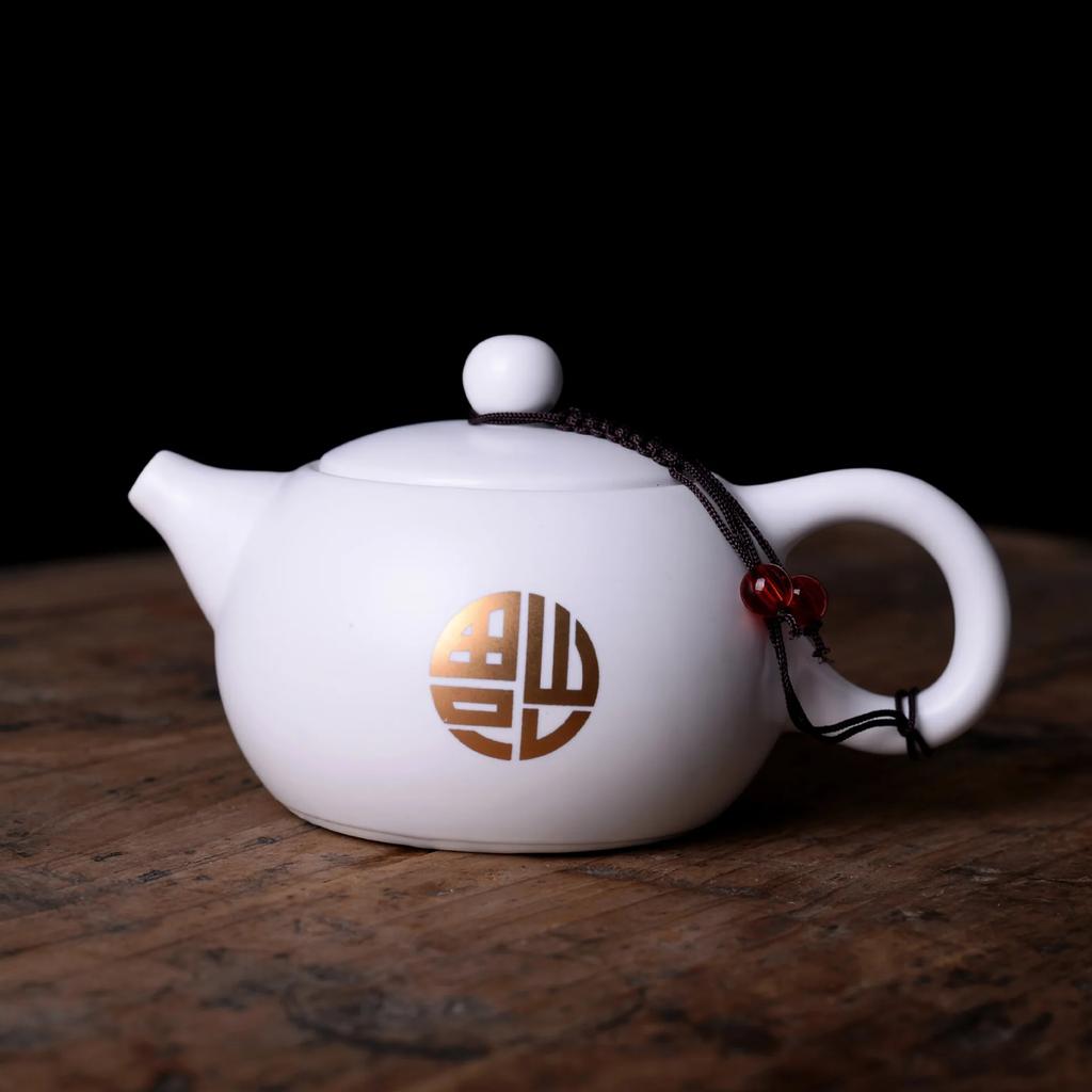 Ceramic Teapot, Chinese Kungfu Teaware, Small Tea Maker, Hand Grip Pot, Household Porcelain for Cha Drinkware