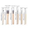 Art 6-pack Oil Painting Pen, Wood Color Short Rod Nylon Brush Set, Watercolor Pen, Acrylic Painting Paint Brush