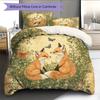 Biancheria da letto con motivo volpi e fiori Decorazione per la casa Regalo di compleanno (1 * copripiumino + 2 * federa, senza nucleo)