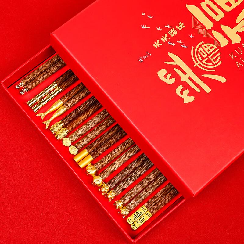 Chinese Wenge Wood Chopsticks Gift Set