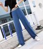 Women's Summer Plaid Ice Silk High-Waisted Wide-Leg Drape Pants