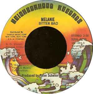 

7inch Record MELANIE - Bitter Bad NRA4210 Neighborhood Re 1973 US Rock Used