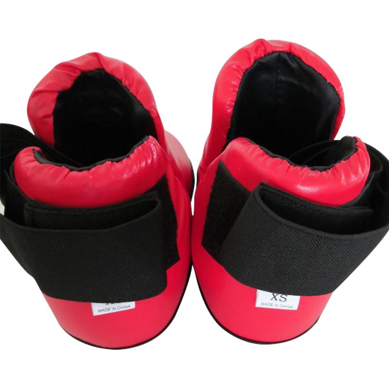 Taekwondo Red/Blue ITF Taekwondo PU Leather Gloves Foot Guard Ankle Gloves Martial Arts Karate Training Protector Equipment