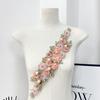 Big Rhinestone 3D Flower Applique for Sewing Clothing Headbands Diy Craft Party Decoration Fabric Trim