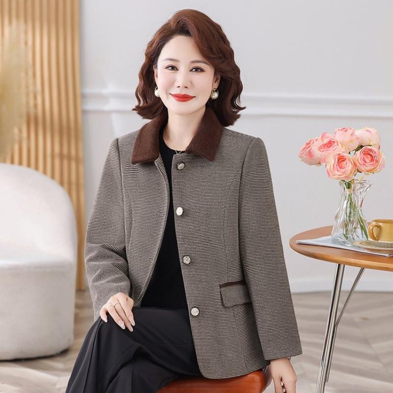 

Маленькое осеннее пальто новая короткая куртка топ женский 5XL [recommended 150-80kg] темно-коричневого