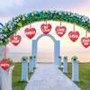 30Pcs Valentine's Day Heart Hanging Ornaments Lawn Yard Porch Heart Decor for Wedding Party Home Office Decor