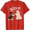 Miniature Schnauzer Boo Boo-p Ghost Nose Boop Halloween Dog T-Shirt