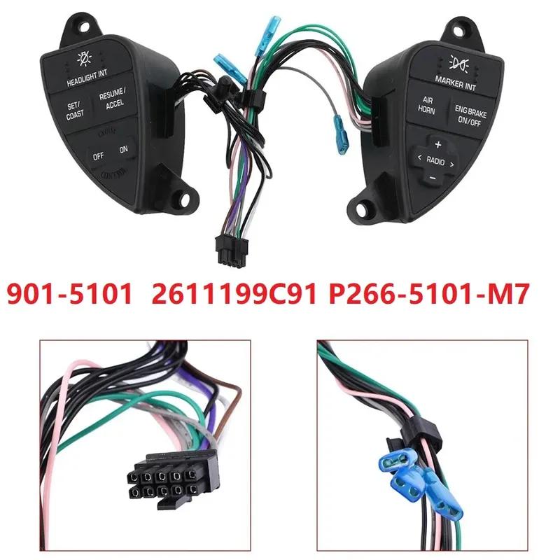 for International ProStar 2007-2016 901-5101 2611199C91 Truck Steering Wheel Radio Cruise Control Switch Button P266-5101-M7