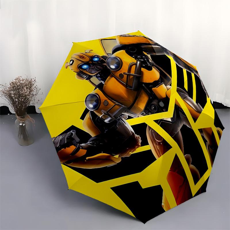 Bumblebee, Transformers Automatic Opening and Closing, 8 rib Structure Portable Umbrella, Suitable for Men and Women in All Seasons Perfect