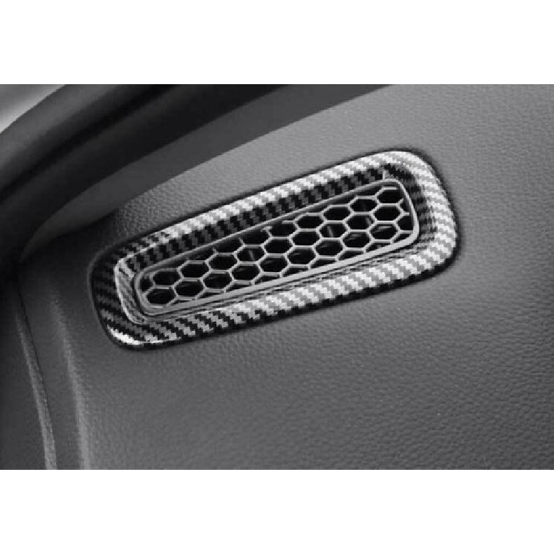 2pc - Carbon Fiber Dashboard Upper Air Outlet Vent Trim For Honda Civic