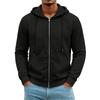 Men's Zip-Up Hooded Sweatshirt Jacket with Long Sleeves for Casual Wear