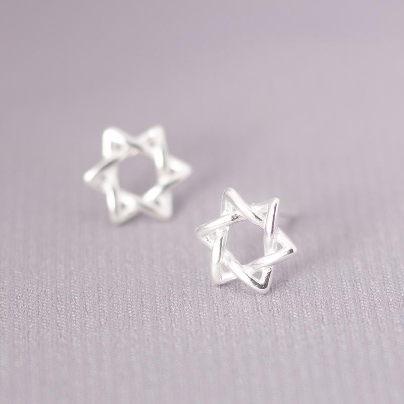 Ohrstecker mit s925 Silbernadel im koreanischen Stil für Damen – Minimalistisches & Persönlichkeitsdesign
