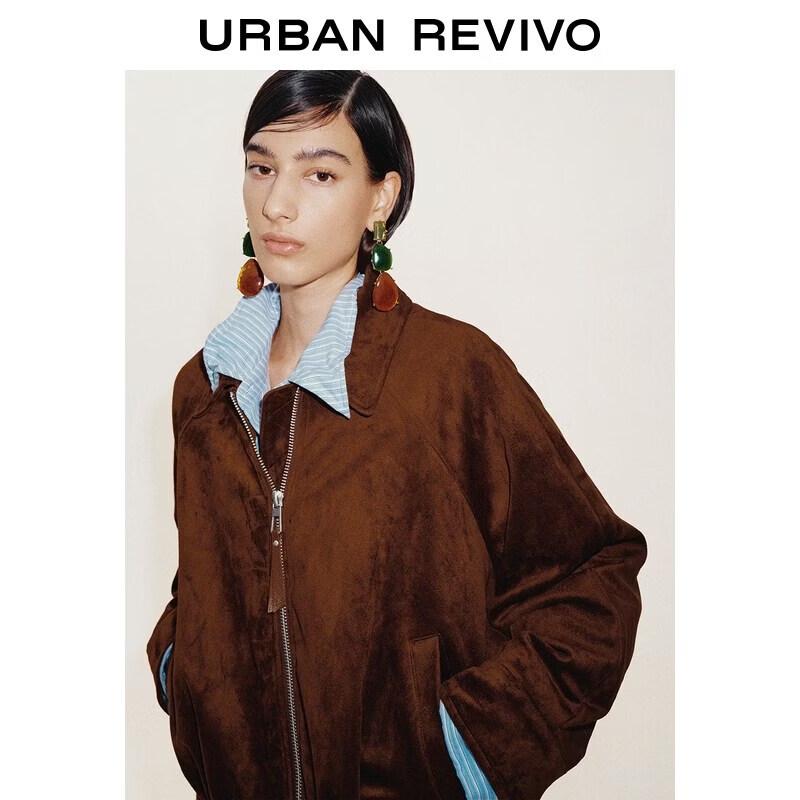 UR 2026 Spring Women s Velvet Drawstring Jacket XS