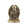 Starožitná mosaz Malá socha Buddhy Kapesní Miniaturní figurky Guanyin Pracovní stůl Dekorativní Ornament Socha Dárky