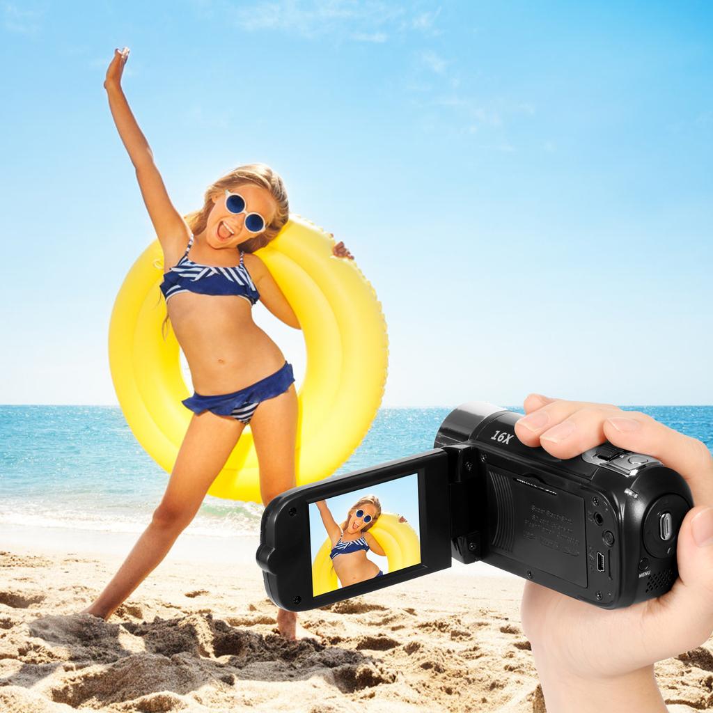 Retro Digital Camera 2.7 Inch Rotatable Screen Camcorder 16X Zoom HD Video Recorder with Fill Light HD Video Camcorder