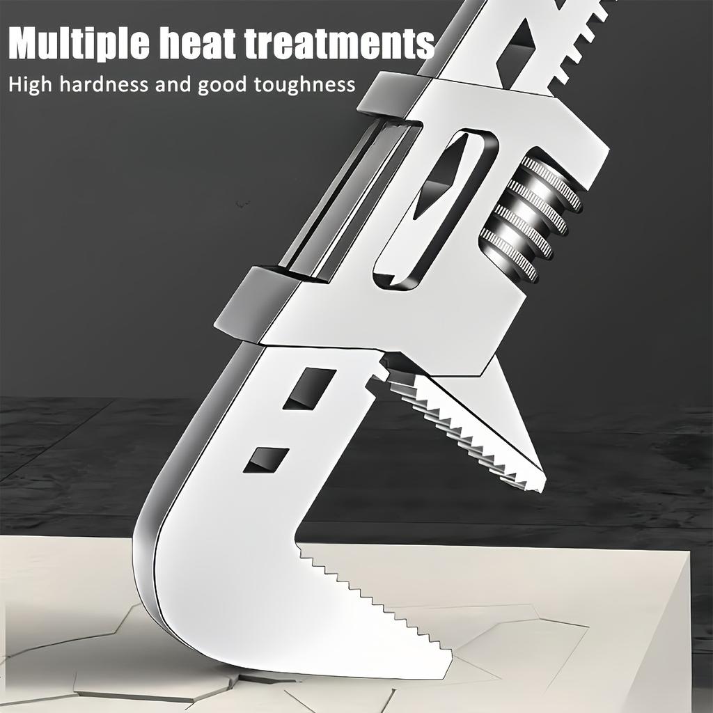 Large Open Adjustable Wrench, Right Angle F Wrench, Large Diameter Pipe Wrench, Can Tighten Special-shaped Pipe, Valve Pipe Fittings, Nuts, Etc