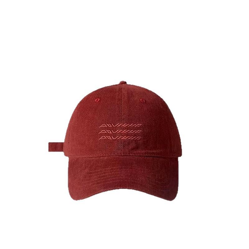 New big head circumference gray baseball cap children's new wide brim shows the face small versatile retro embroidered cap