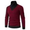 Fashion Color Block Warm Casual Neck Scarf For Men Winter Daily Wear