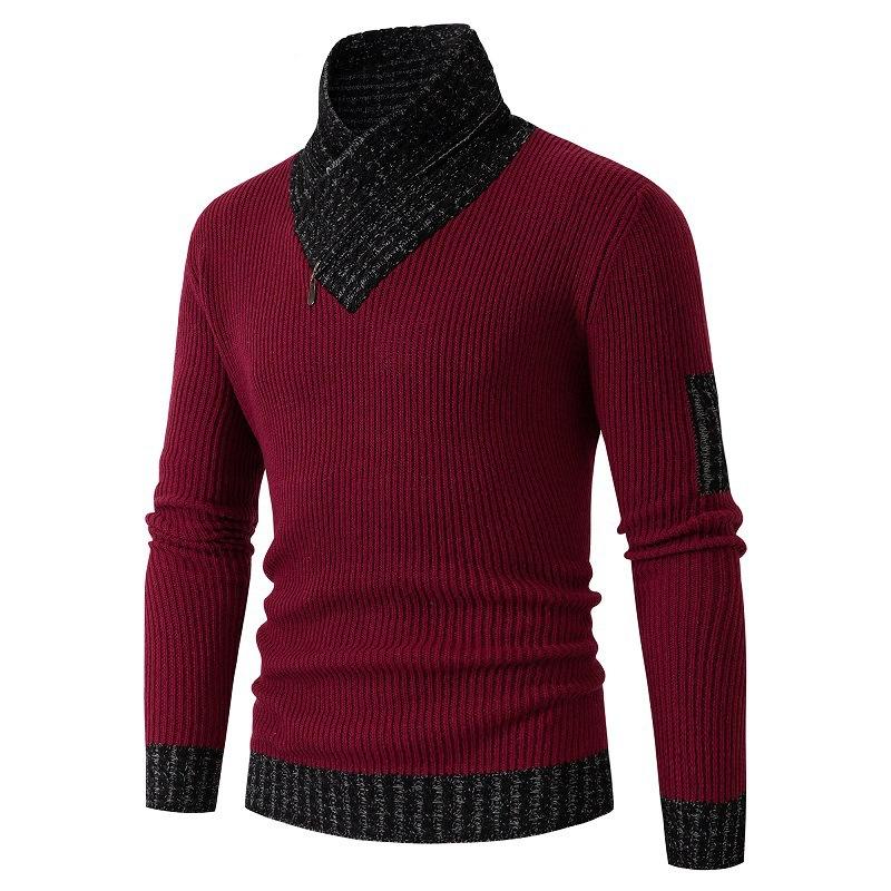Fashion Color Block Warm Casual Neck Scarf For Men Winter Daily Wear
