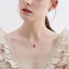 Original Design  Diamonds Light Luxury Ruby Necklace Exquisite Clavicle Chain Pendant Fashion Engagement Jewelry