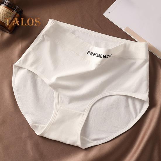 Women Underpants Mid Waist Solid Color Cotton Butt-lifted Good Breathability Elastic Quick-drying Sport Casual Briefs Female Panties