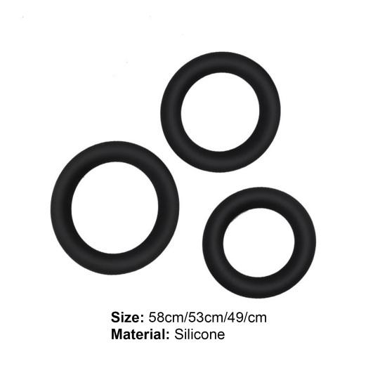 3Pcs Useful Cock Ring Convenient Smooth Eco-friendly Portable Soft Lock Penis Ring for Adult Men