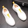 New Platform Shoes for Men Leather Casual Shoes Spring Autumn Fashion Flat Skateboard Shoes Thick-soled Slip-on Loafers