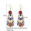 Bohemian Jewelry Earrings For Women Acrylic Flower Tassel Crystal Wedding Earings Ethnic Geometric Earrings Pendientes Mujer