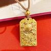Acht Große Dharmapalas 24K AU999 Goldanhänger, Mahasthamaprapta Token, Tierkreiszeichen Schutz Buddha Amulett