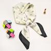 Women's Versatile Green Silk Satin Scarf - Fresh High-End Accessory