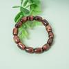 Natürliches Gelbes & Rotes Tigerauge Fassperlen Armband für Männer & Frauen mit Einzelschlaufe