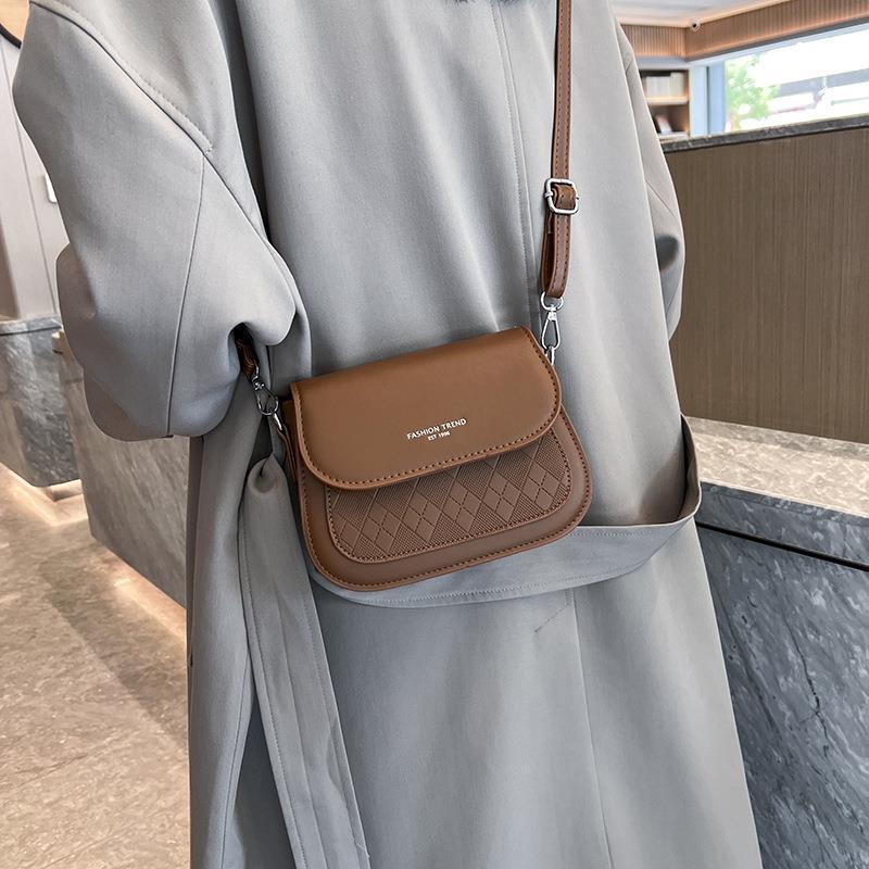 Borse a tracolla da donna di lusso di design, in pelle PU, borsa a sella vintage monocolore, borsa a tracolla, piccola borsetta bolsas