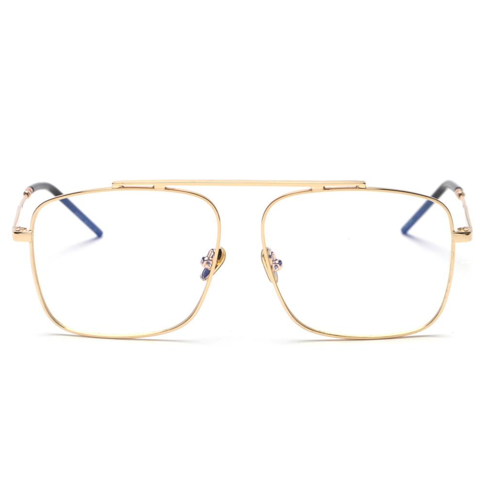 square gold frame glasses