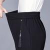 Spring/Summer High-Waisted Straight-Leg Pants for Middle-Aged Women, 45-60, In Solid Colors
