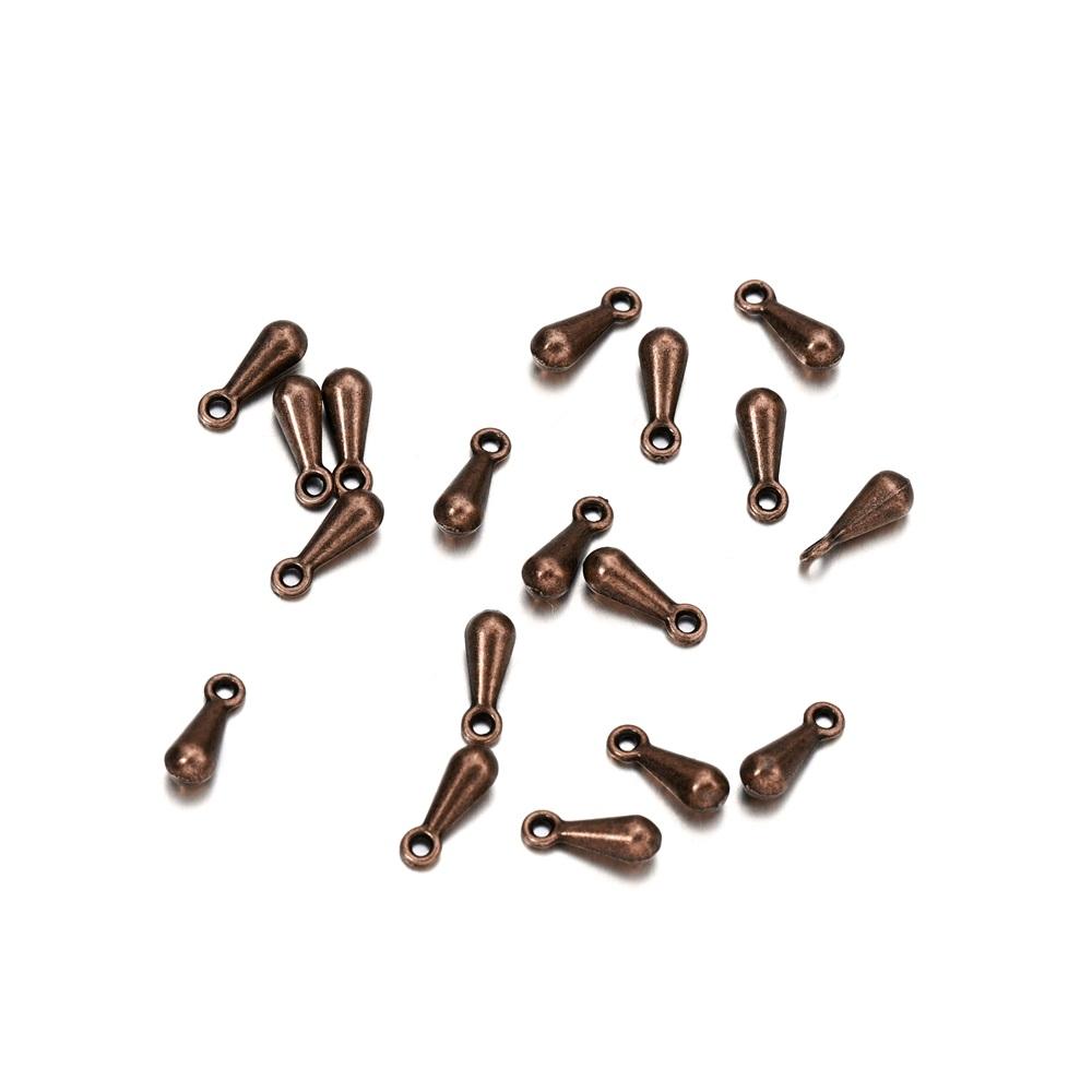 200Pcs/Lot Gold Color Water Drop Pendant End Beads 2*7 3*9mm For Tail Extender Chain DIY Jewelry Making Findings Accessories
