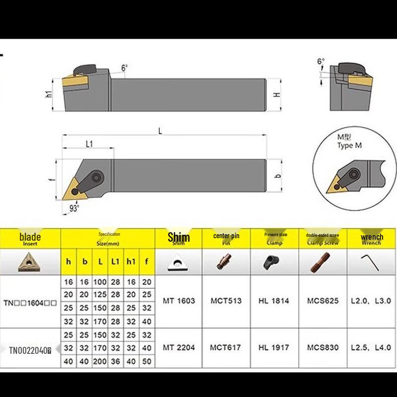 93 Degree CNC External Turning Tool Holder Kit
