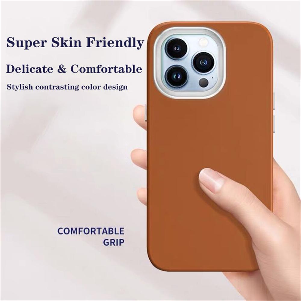 Original Liquid Silicone 3 In 1 Shockproof Armor Case For Iphone 12 13 Mini 11 Pro Xs Max X Xr Se3 7 8 6s Plus Se2 Soft Bumper
