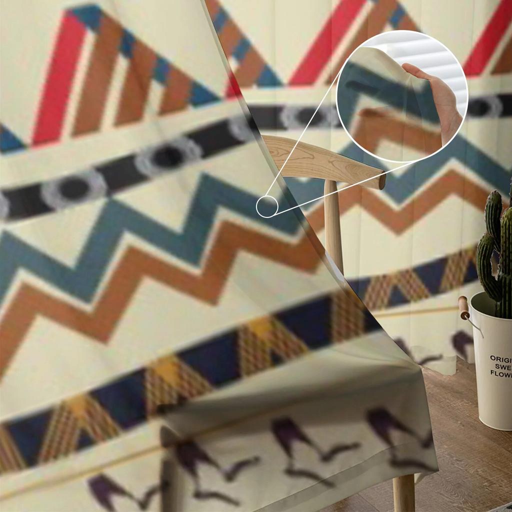 Elemente de stil etnic Perdele de lux din șifon transparent pentru sufragerie Decorare dormitor Voile ferestre Perdele din tul