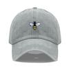 Washed Cotton Honeybee Embroidery Baseball Caps For Men Women Dad Hat Adjustable Snapback Cap  Dropshipping