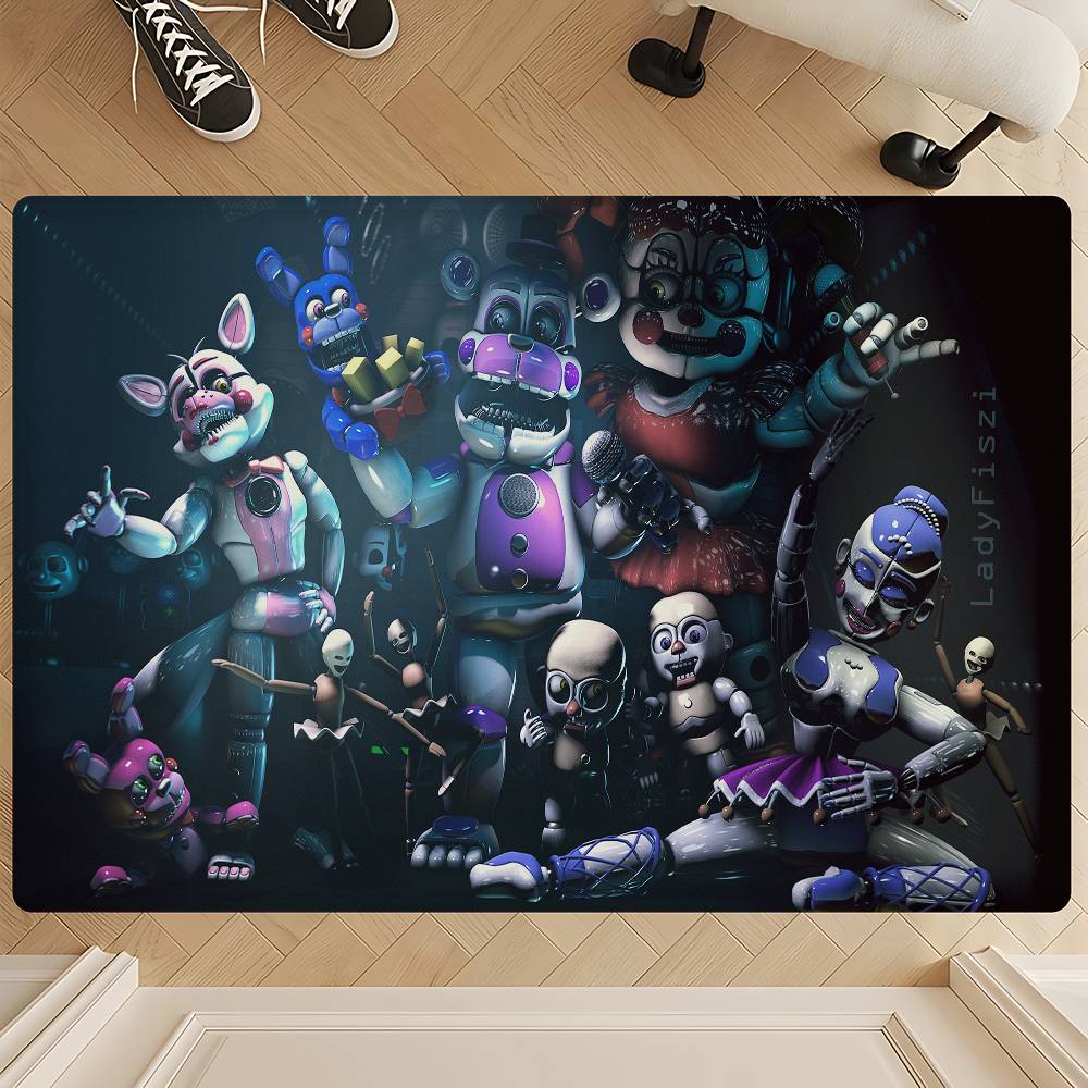 F-Fnaf Five-nights-At-Freddys Bathroom Mat Kids Room Bedroom Decoration Balcony Anti-Slip Doormat Living Room Bedside Area Rugs