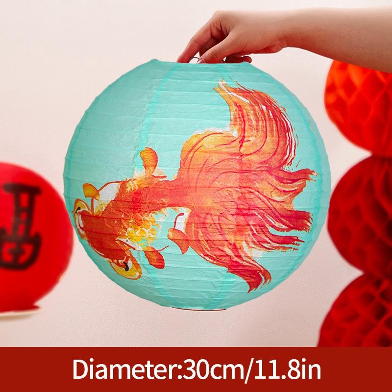 Paper Lantern Chinese Wedding Lantern Mid- Autumn Festival Lantern Decoration New Year 2025 Ornament Christmas Accessorie